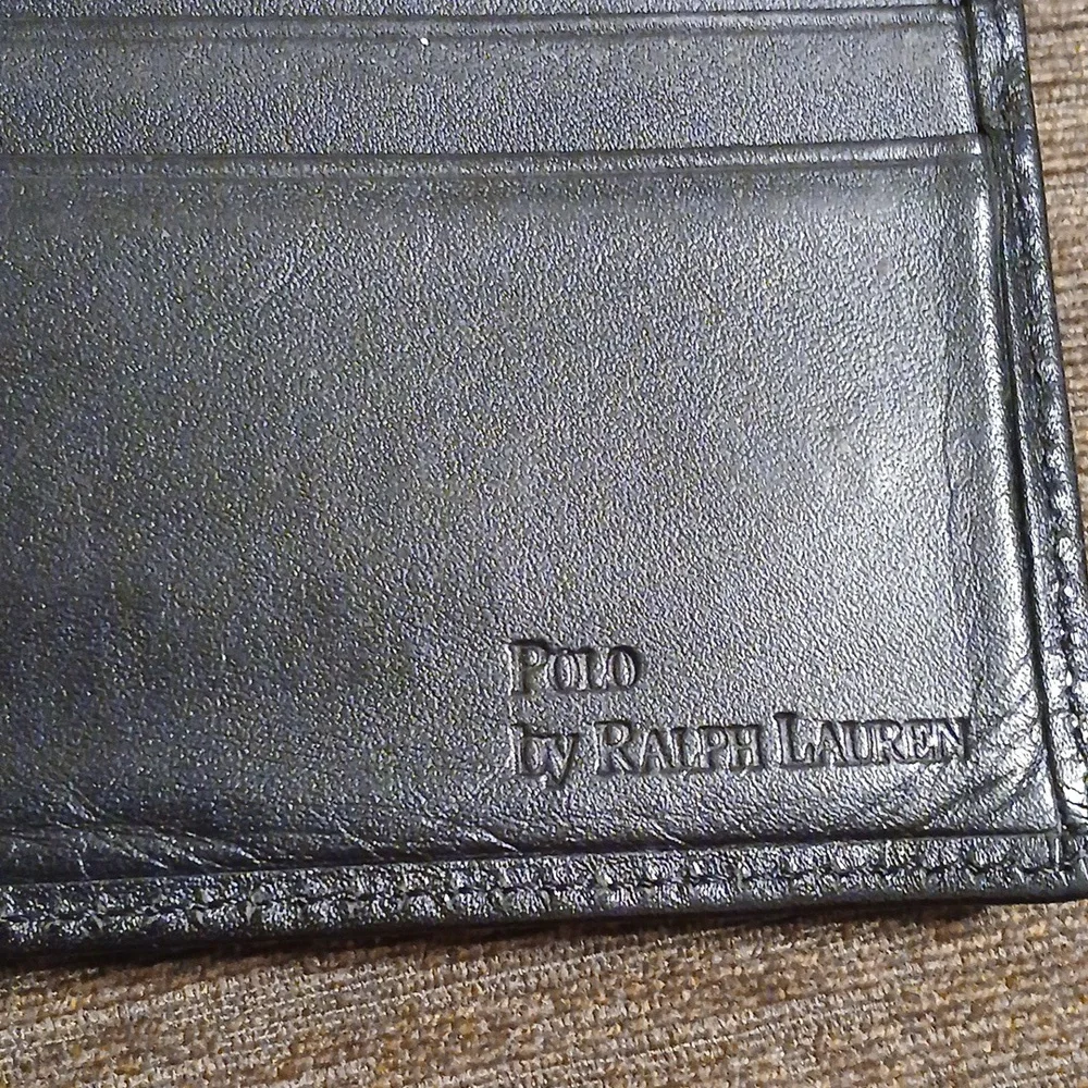 Polo By Ralph Lauren Men's Black Leather Wallet